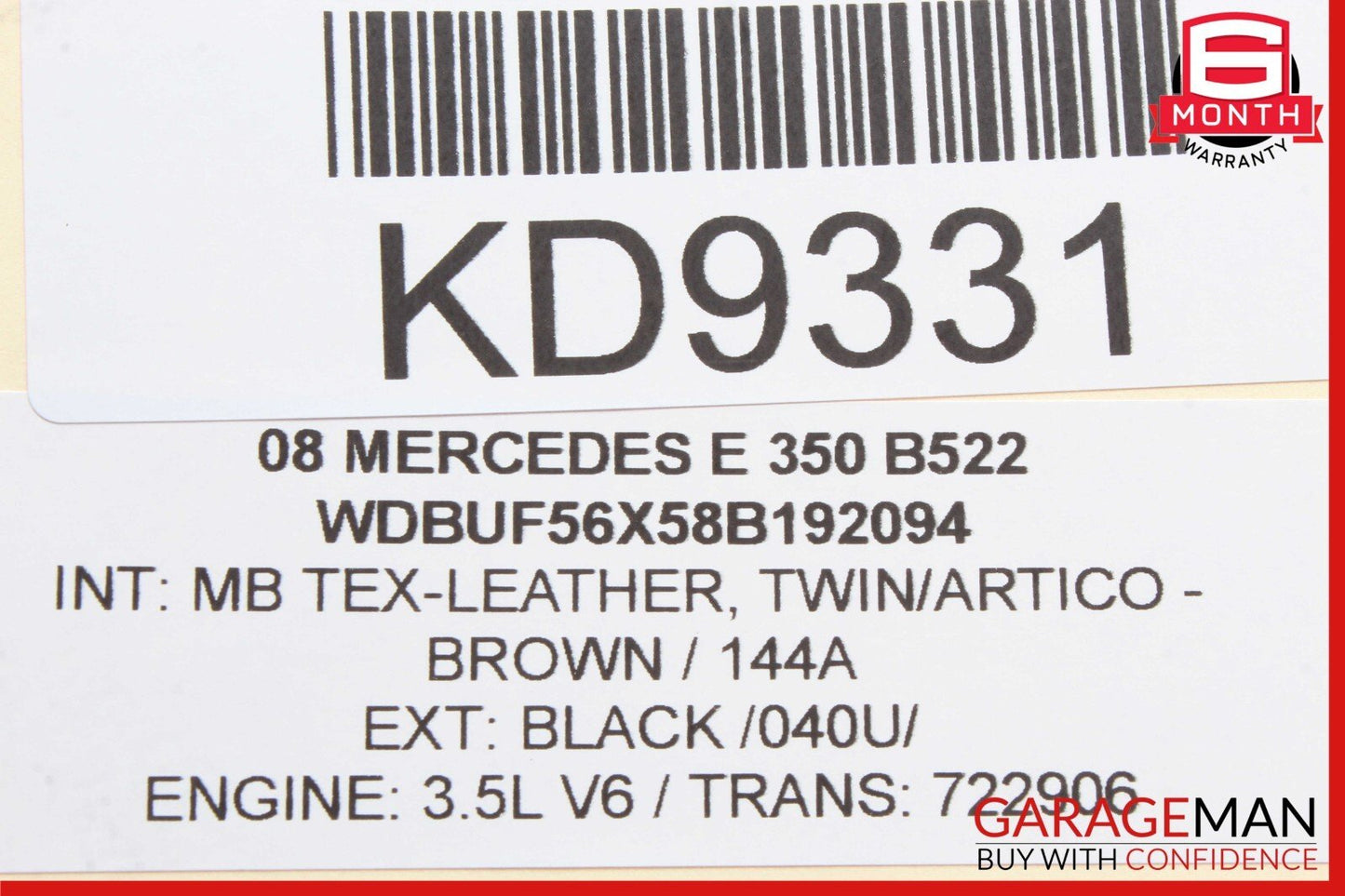 06-12 Mercedes W211 E350 C300 C350 M272 Left Side Exhaust Manifold Header OEM