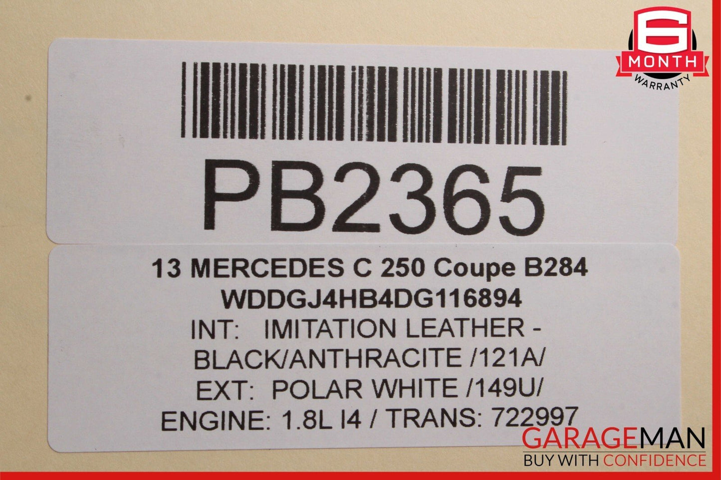 10-17 Mercedes W207 E350 C250 Coupe Center Middle Panoramic Roof Glass Panel OEM
