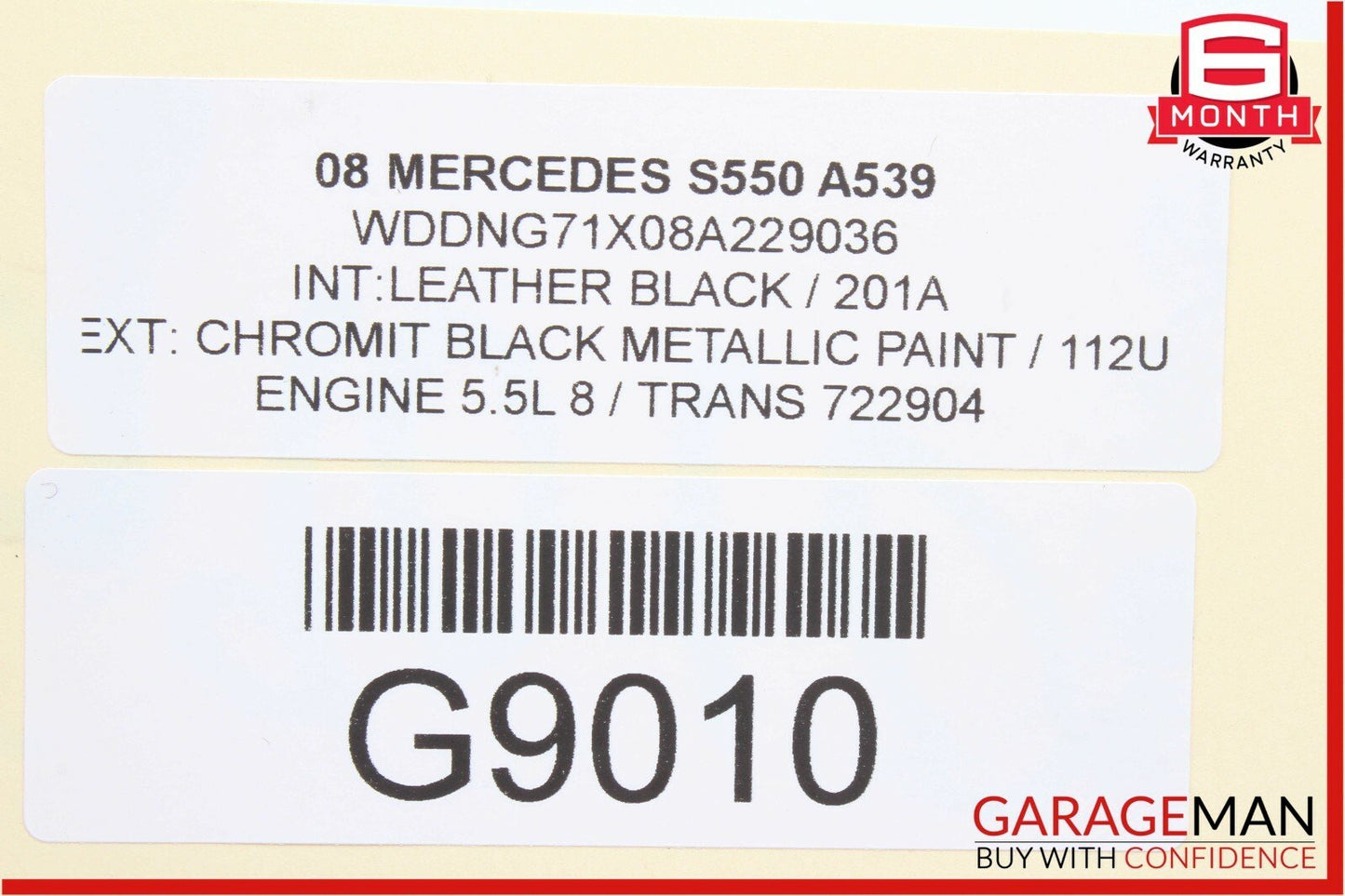 07-13 Mercedes W221 S550 S63 Rear Window Sun Shade Screen Roller Blind Black OEM