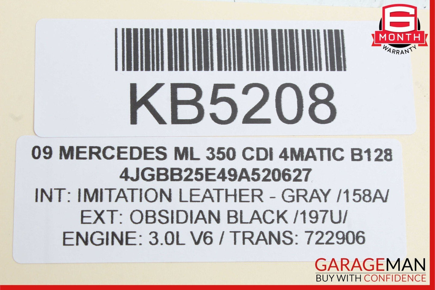 06-11 Mercedes W164 ML350 ML550 Front Left Seat Belt Seatbelt Retractor Gray OEM