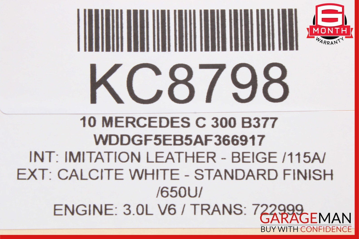 08-16 Mercedes W204 C250 C300 GLK350 Rear Right Door Window Regulator Motor OEM