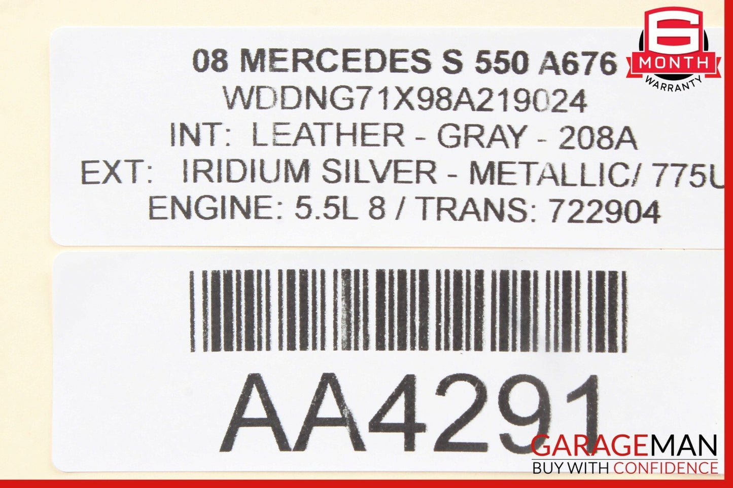 07-14 Mercedes W221 S550 CL65 AMG Front Left Keyless Go Door Lock Latch Actuator