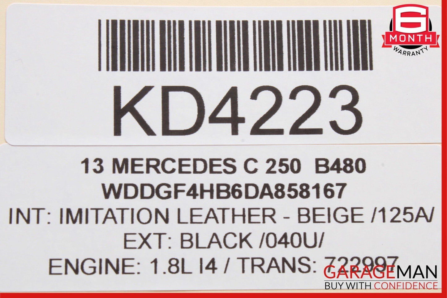 08-16 Mercedes C250 GLK250 E350 Rear Right Door Window Regulator Motor Unit