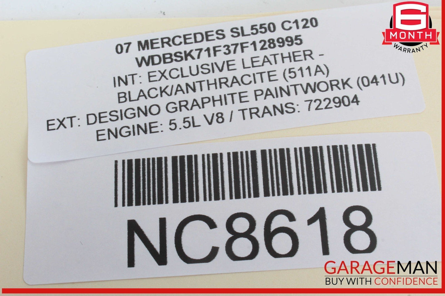03-06 Mercedes R230 SL550 Steering Column Combination Switch Assembly OEM