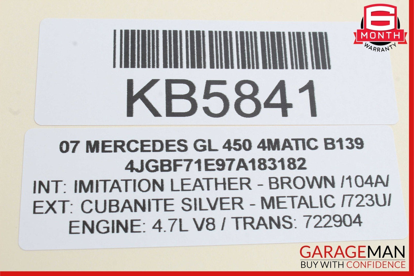 07-09 Mercedes X164 GL450 4MATIC Third Seat Row Power Folding Control Module OEM