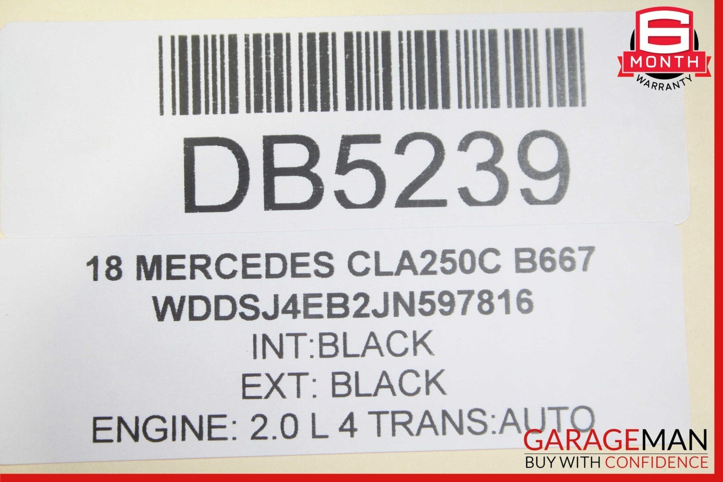 14-18 Mercedes W117 CLA250 Front Left Interior Door Trim Panel Cover Assy Black