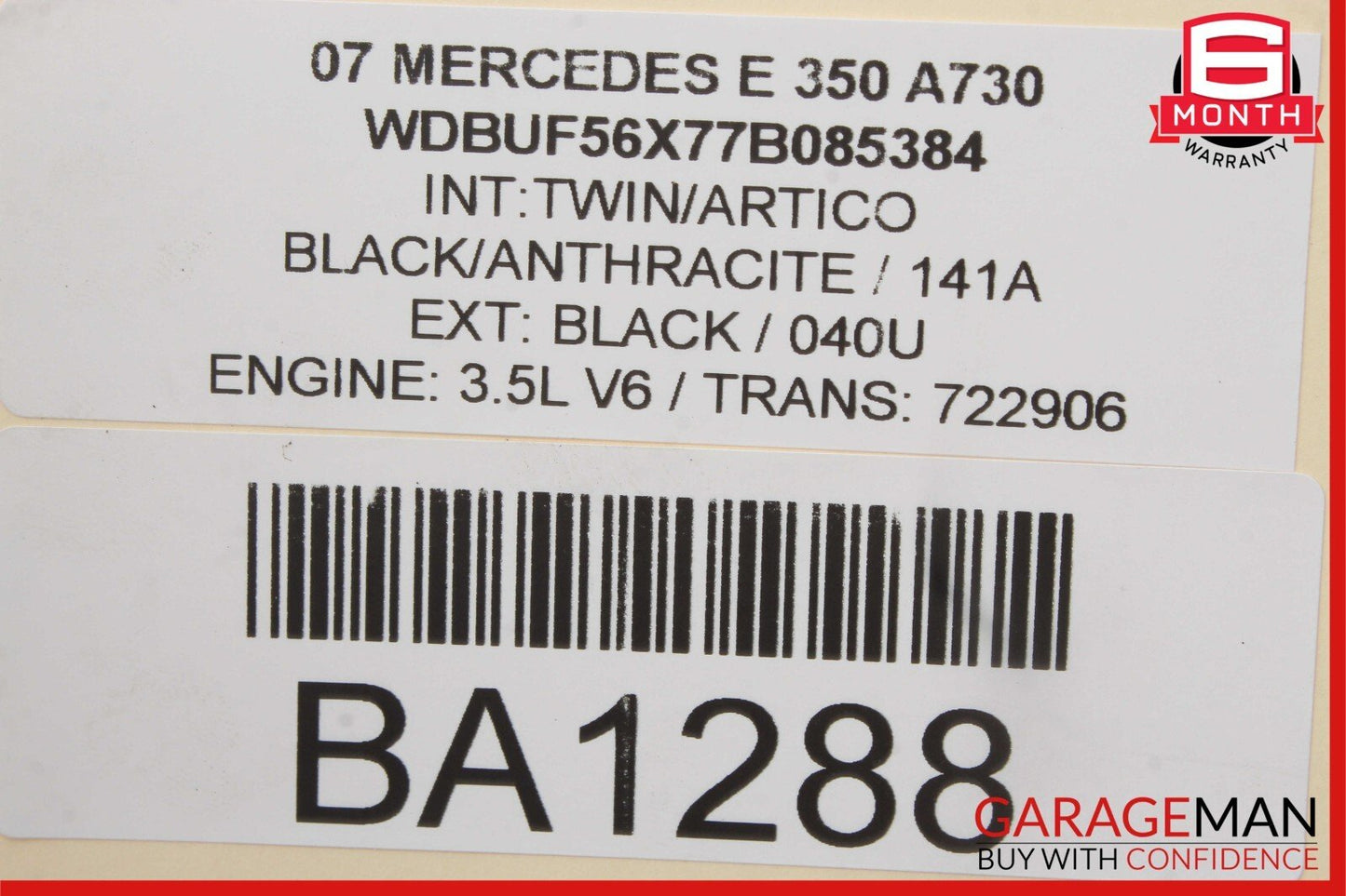 03-09 Mercedes W211 E350 E500 Rear Right Side Window Regulator Motor OEM