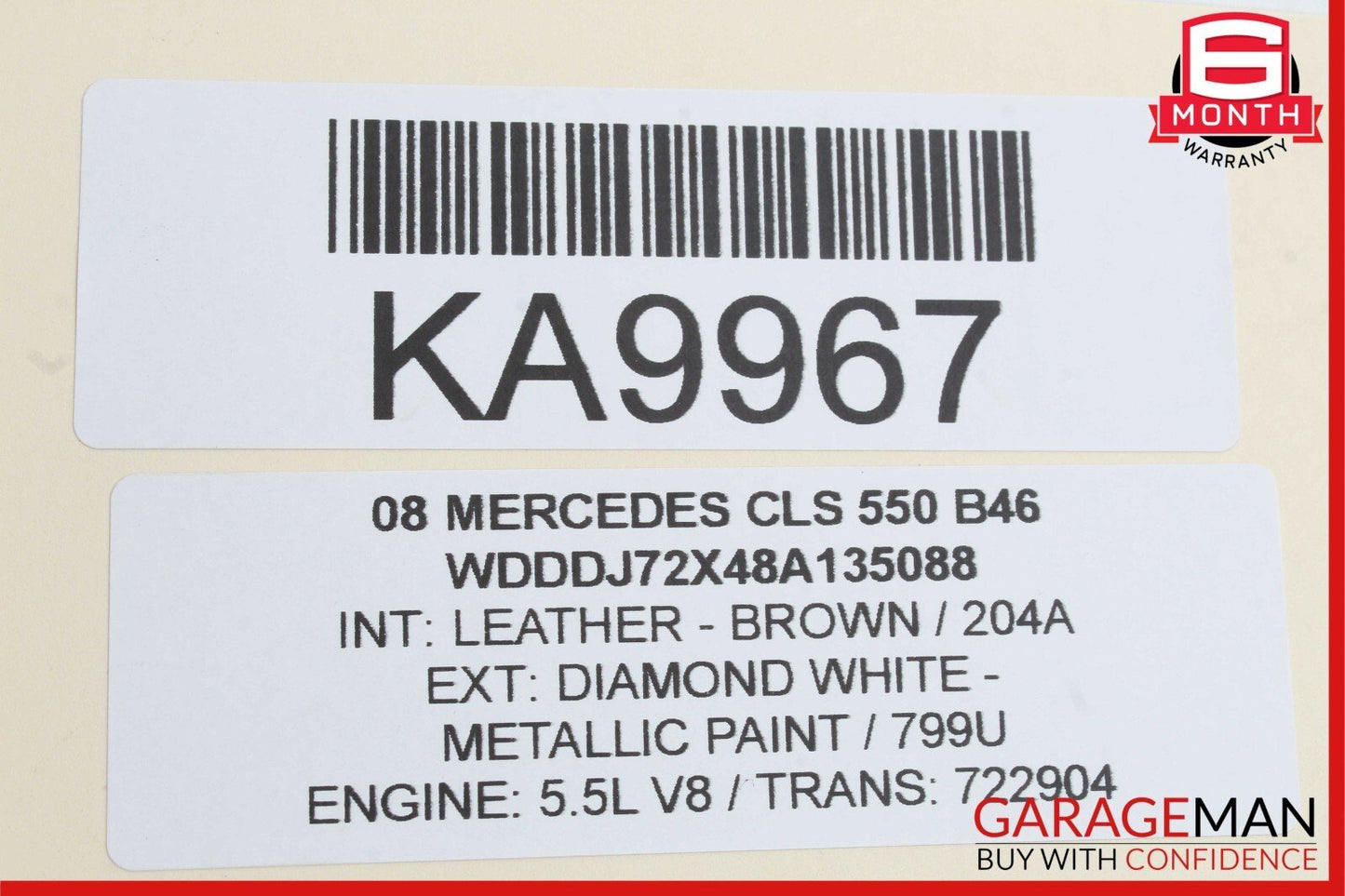 06-11 Mercedes W219 CLS550 CLS63 Keyless Go Rear Left Door Lock Latch Actuator