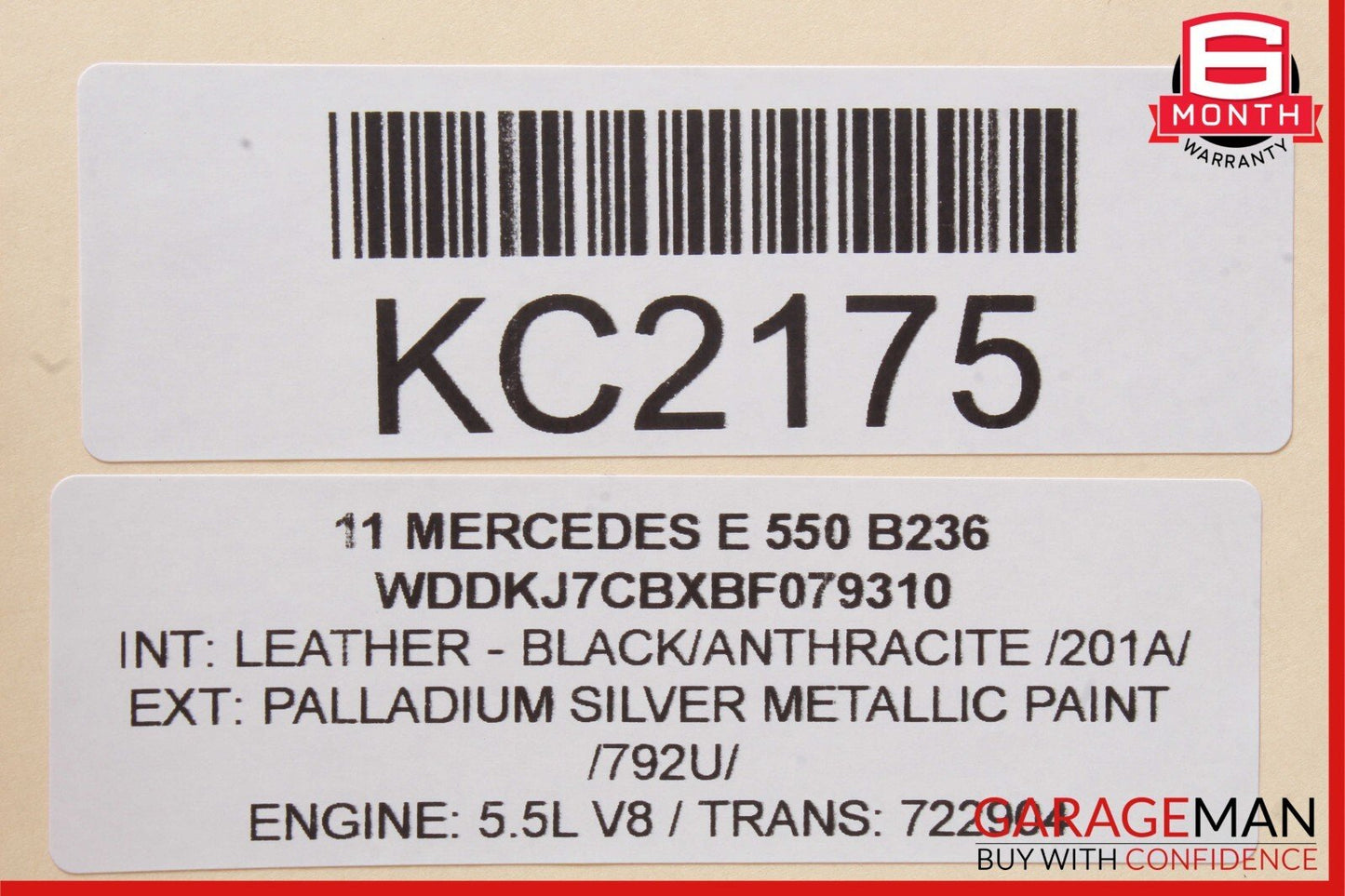 10-17 Mercedes W207 E500 E350 Coupe Left Side Door Window Regulator Motor Unit