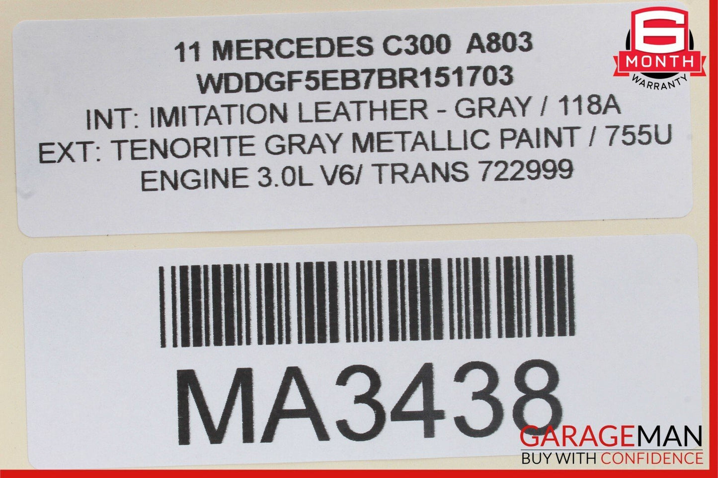 08-14 Mercedes W204 C250 C300 C350 RWD Floor Gear Shifter Shift Selector Box OEM