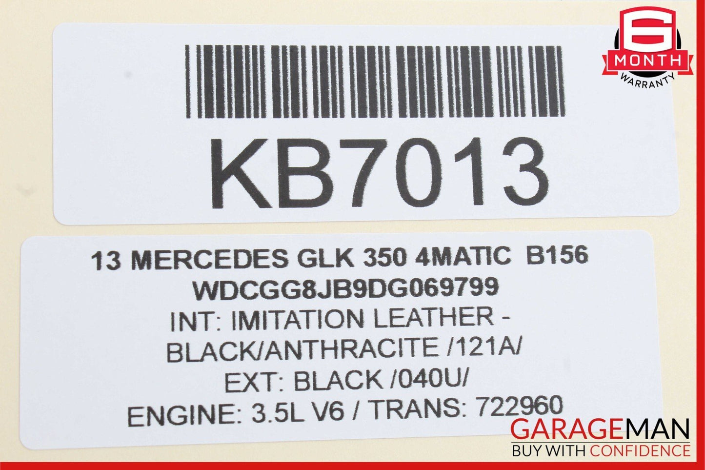 08-17 Mercedes X204 GLK350 C350 Rear Left Side Door Lock Latch Actuator OEM