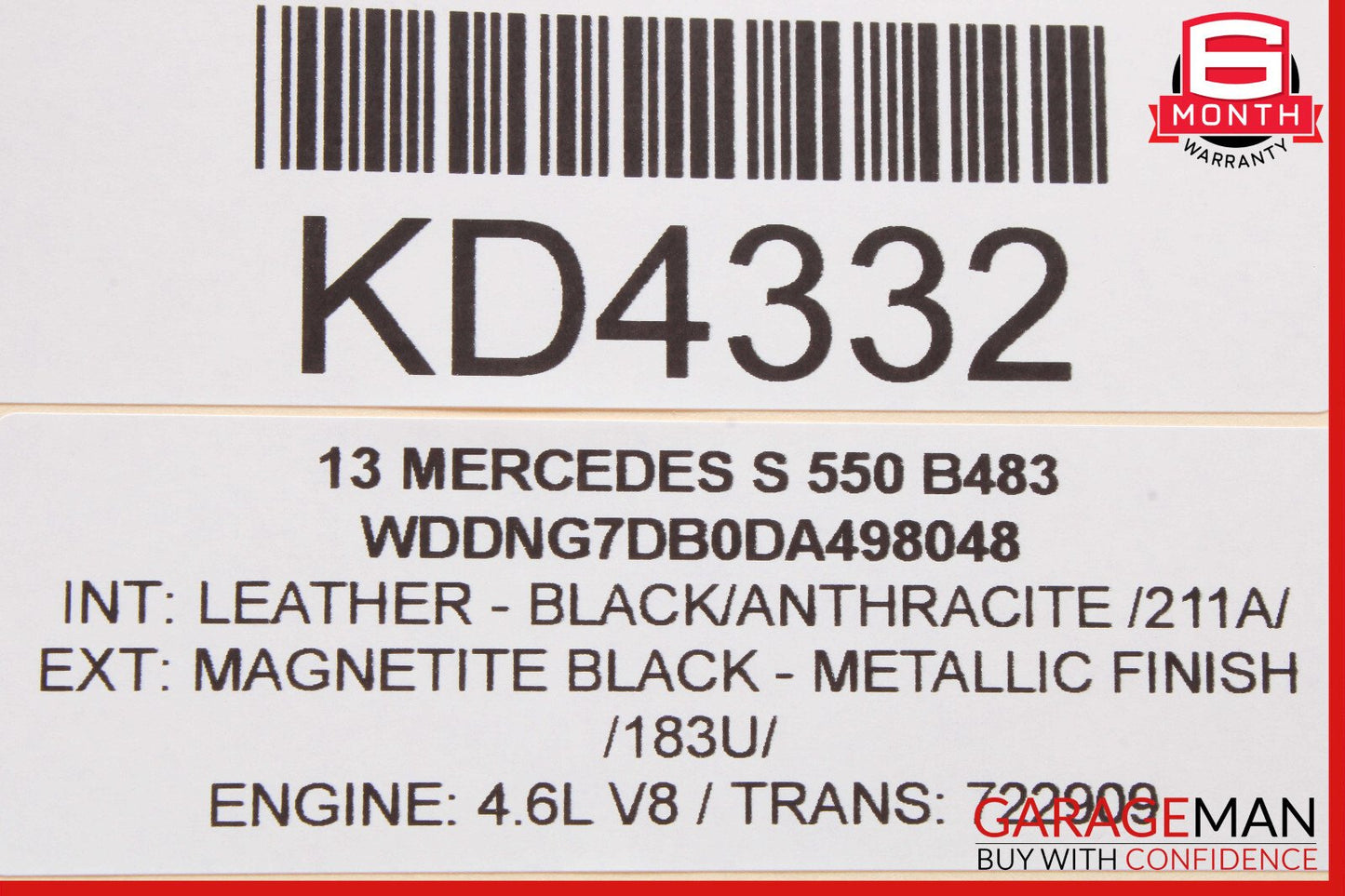 07-13 Mercedes W221 S550 S400 Door Corner Speaker Left Driver Black OEM