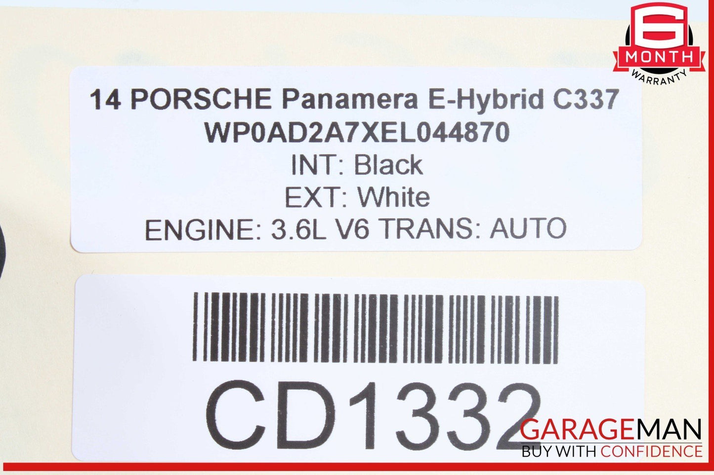 10-16 Porsche Panamera 970 Rear Left Driver Side Exterior Door Shell Frame OEM