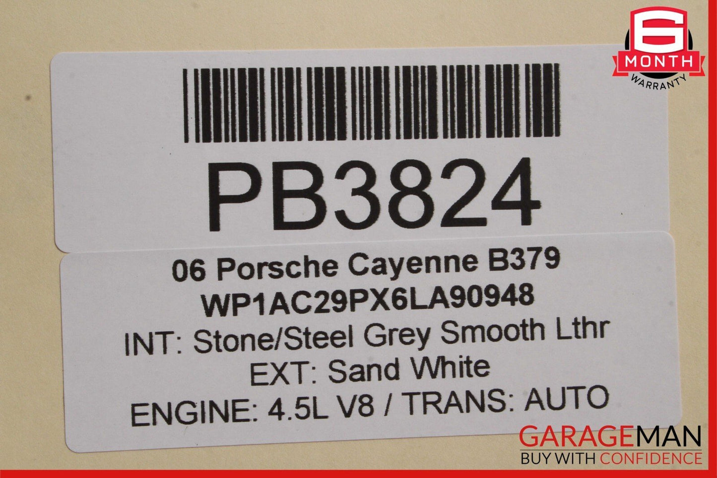 03-06 Porsche Cayenne 955 Front Left Side Door Window Frame Glass Panel Assy