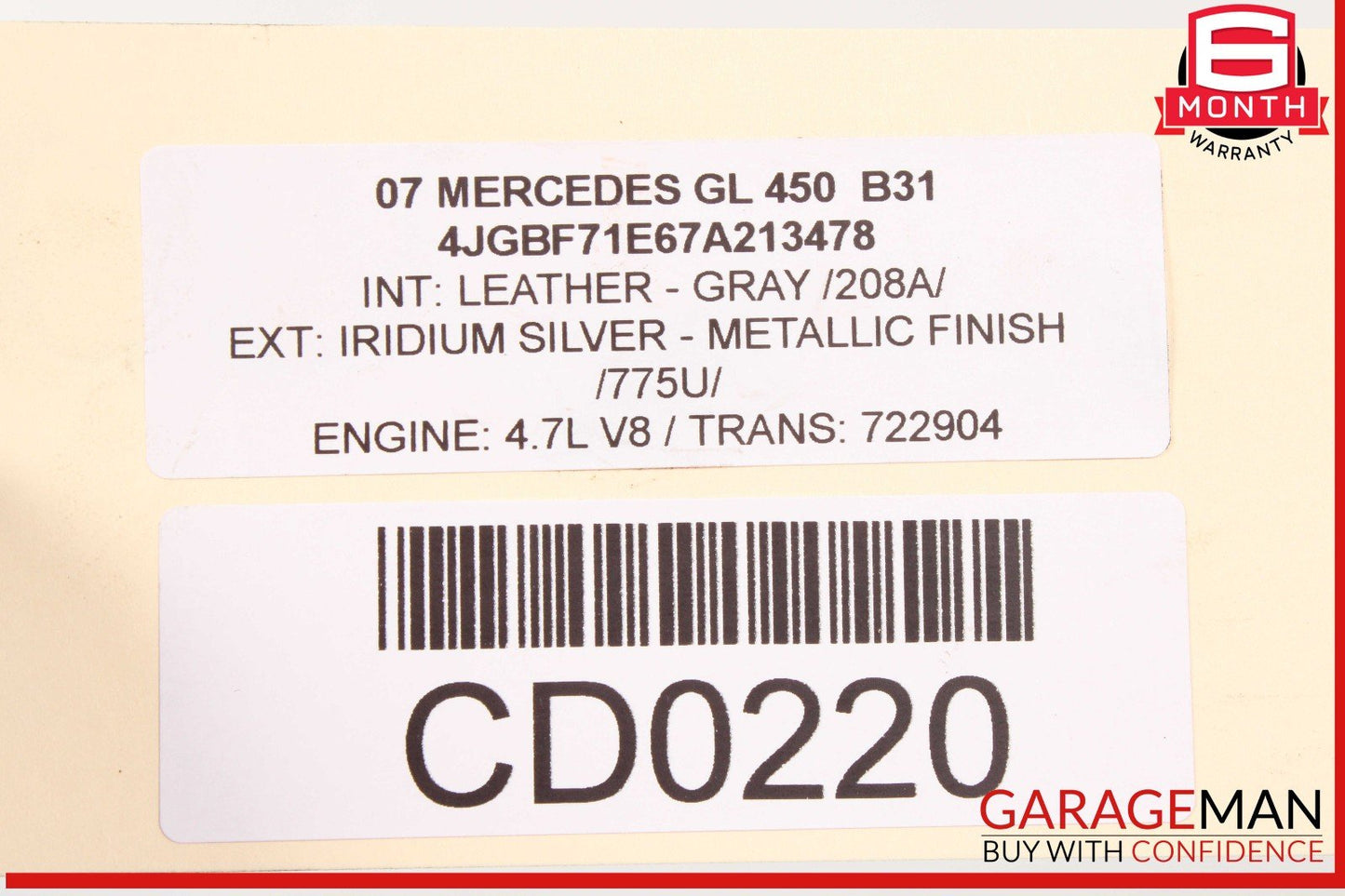 06-13 Mercedes X164 GL550 ML500 Transmission Transfer Case Tranny Gear Box OEM