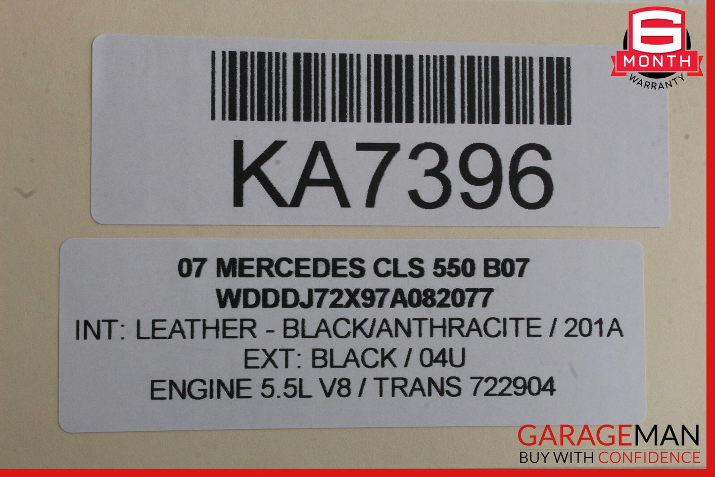 06-11 Mercedes W219 CLS550 Front Left Side Sunvisor Sun Visor Shade Suede Gray
