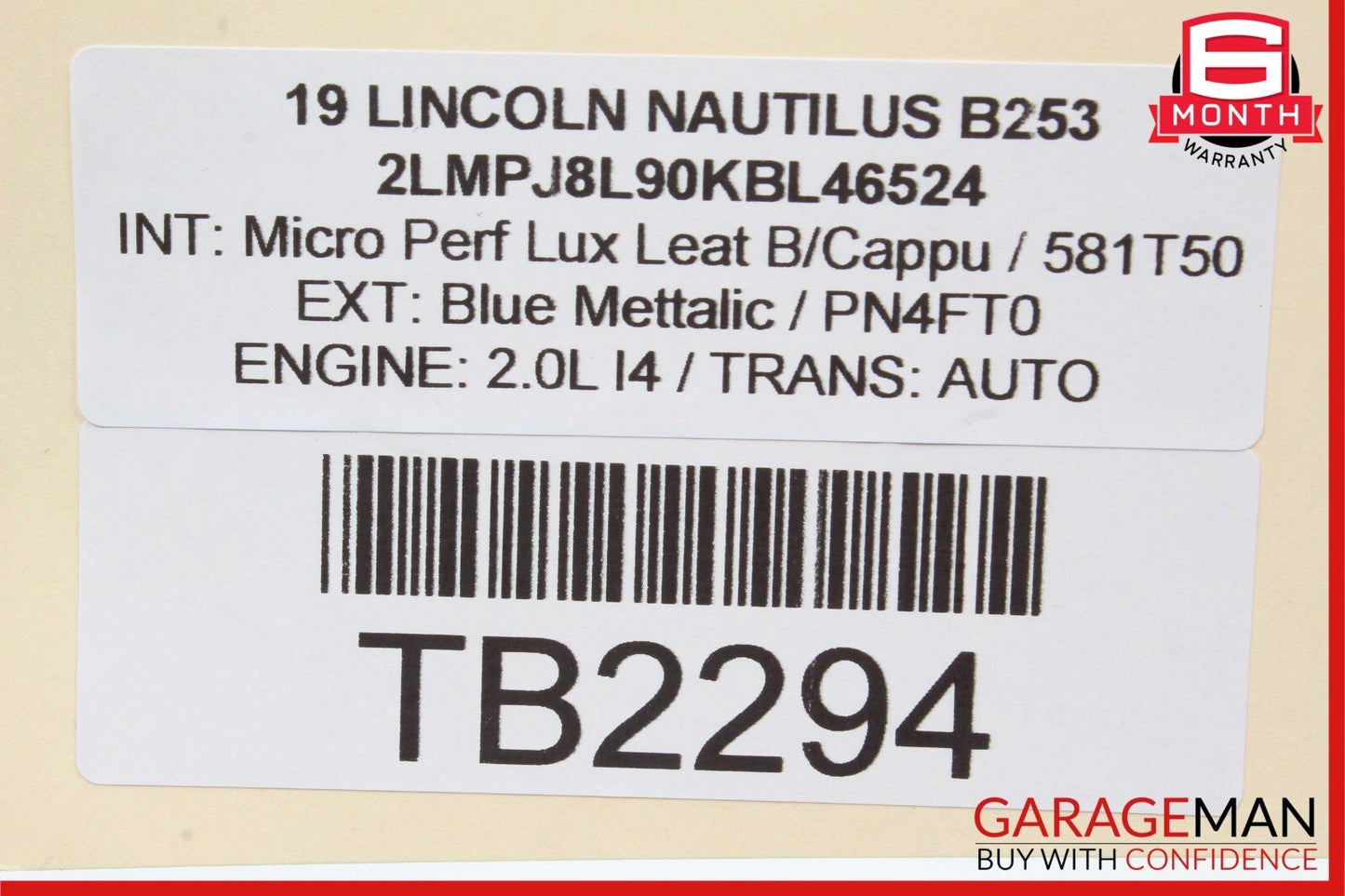 19-21 Lincoln Nautilus Rear Right Passenger Side Door Lock Latch Actuator OEM