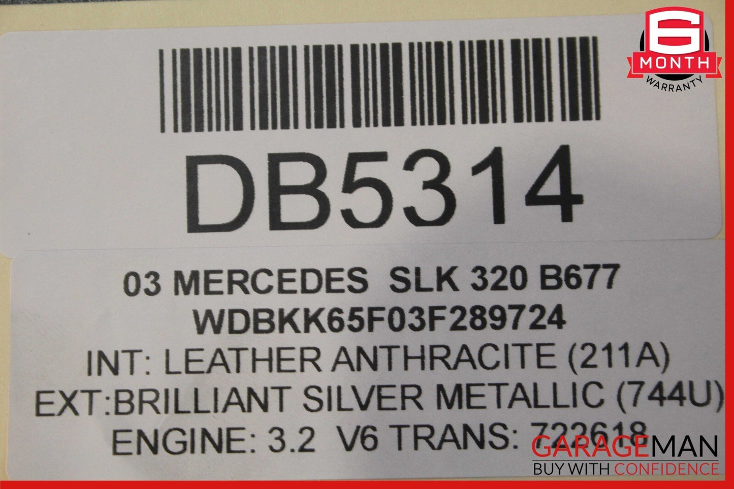 97-04 Mercedes R170 SLK230 Rear Right Folding Roof Holder Hinge Flap Assembly