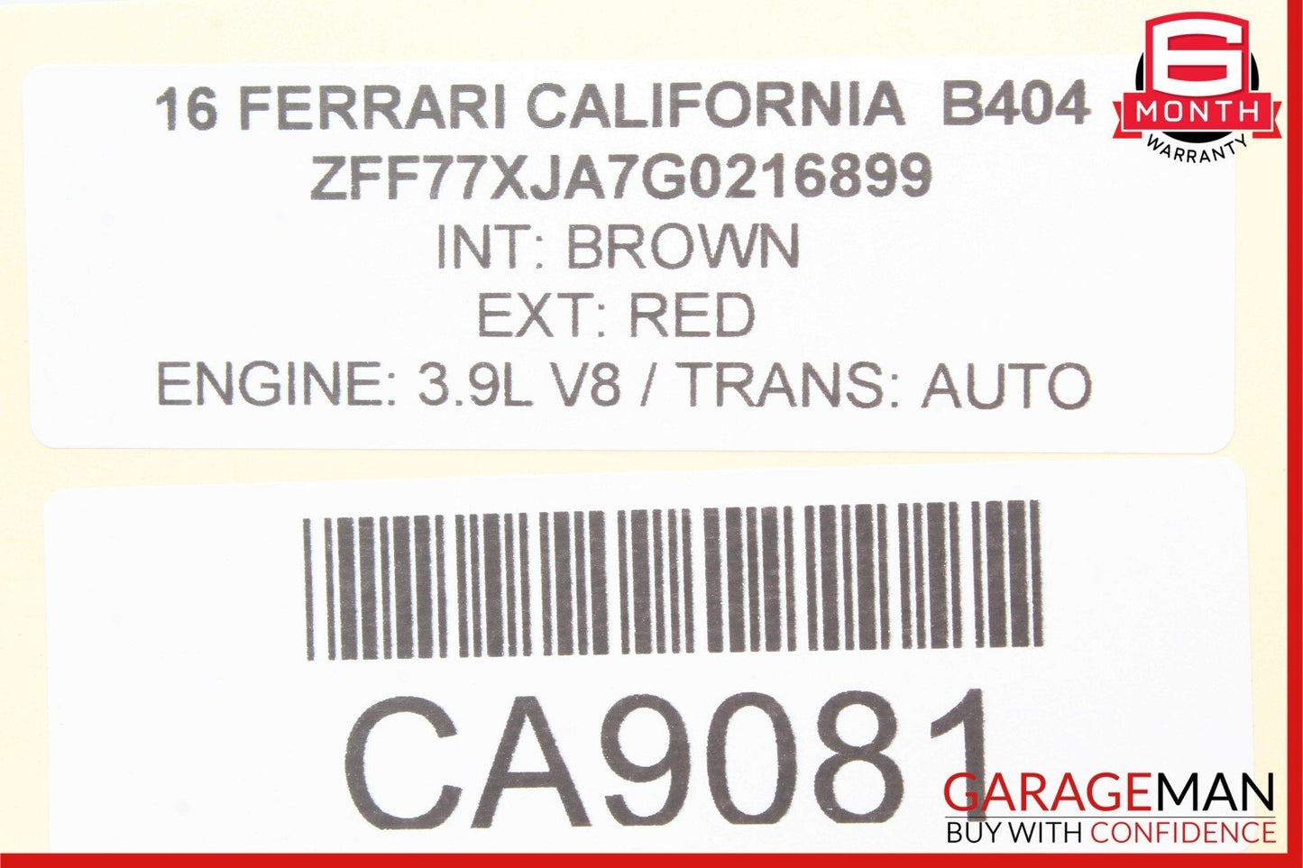 15-18 Ferrari California T Front Right Trunk Support Hood Hinge w/ Gas Strut OEM