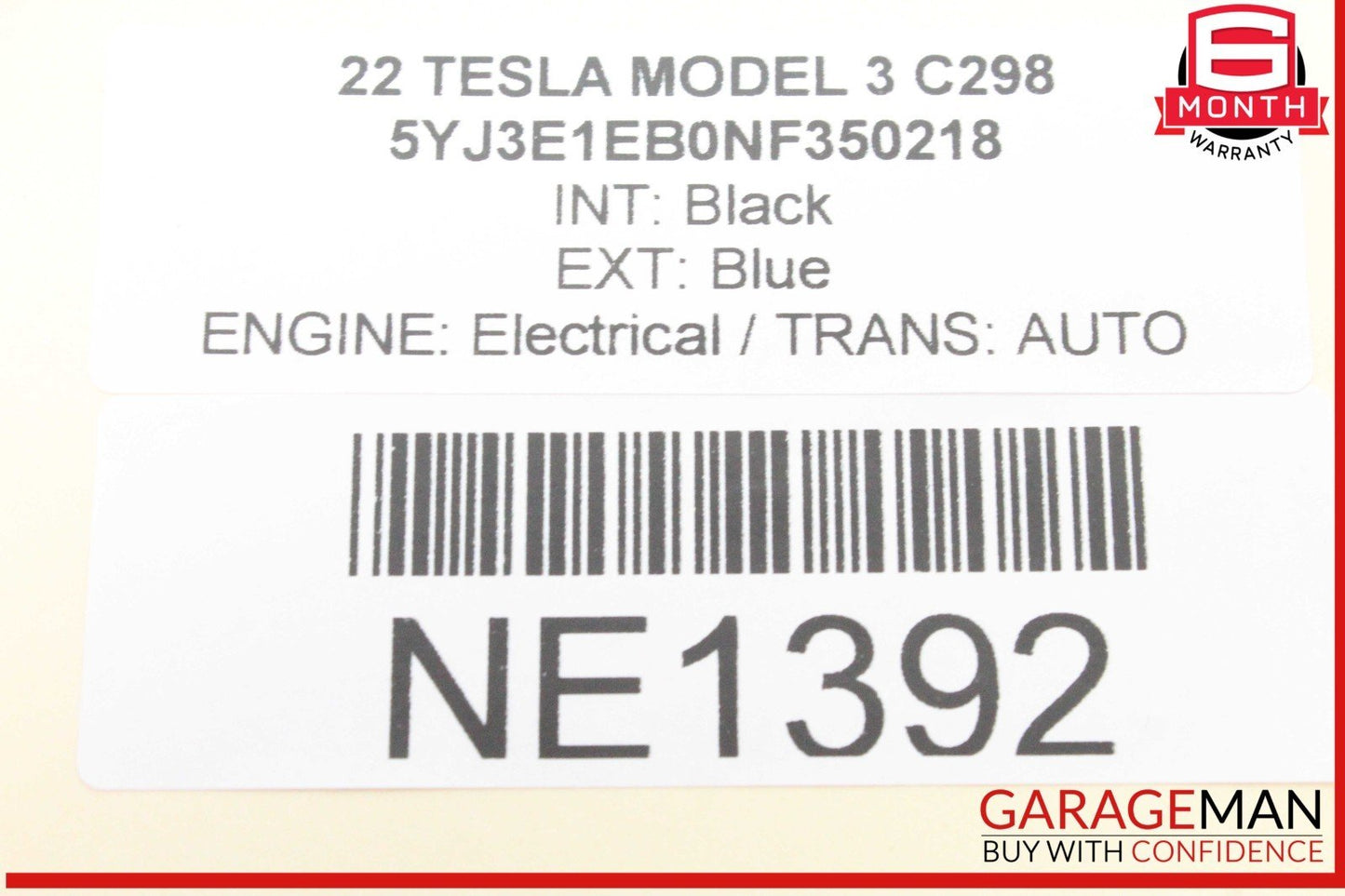 17-23 Tesla Model 3 Front Left Driver Side Window Regulator Motor 403115D OEM