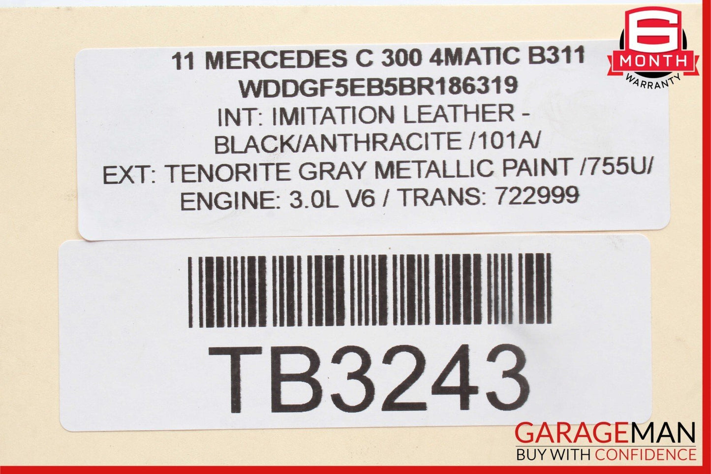 08-14 Mercedes W204 C300 4MATIC Front Left Driver Side Lower Control Arm RWD OEM