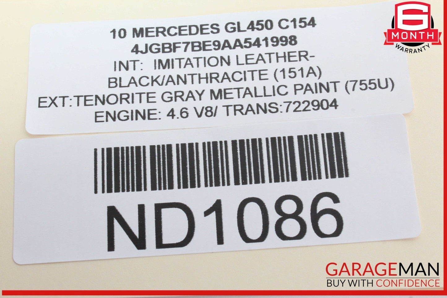 06-19 Mercedes X164 GL450 GL550 Rear Glass Windshield Wiper Motor 2518200042 OEM