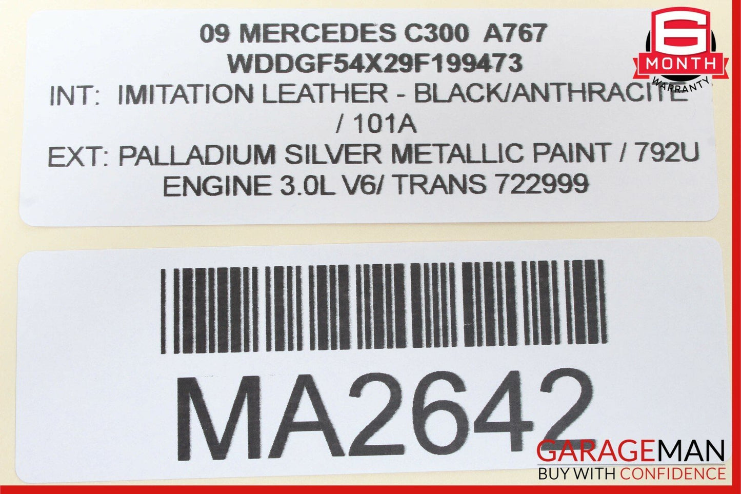 08-14 Mercedes W204 C300 C350 Rear Right Side Door Control Module 2048702526 OEM