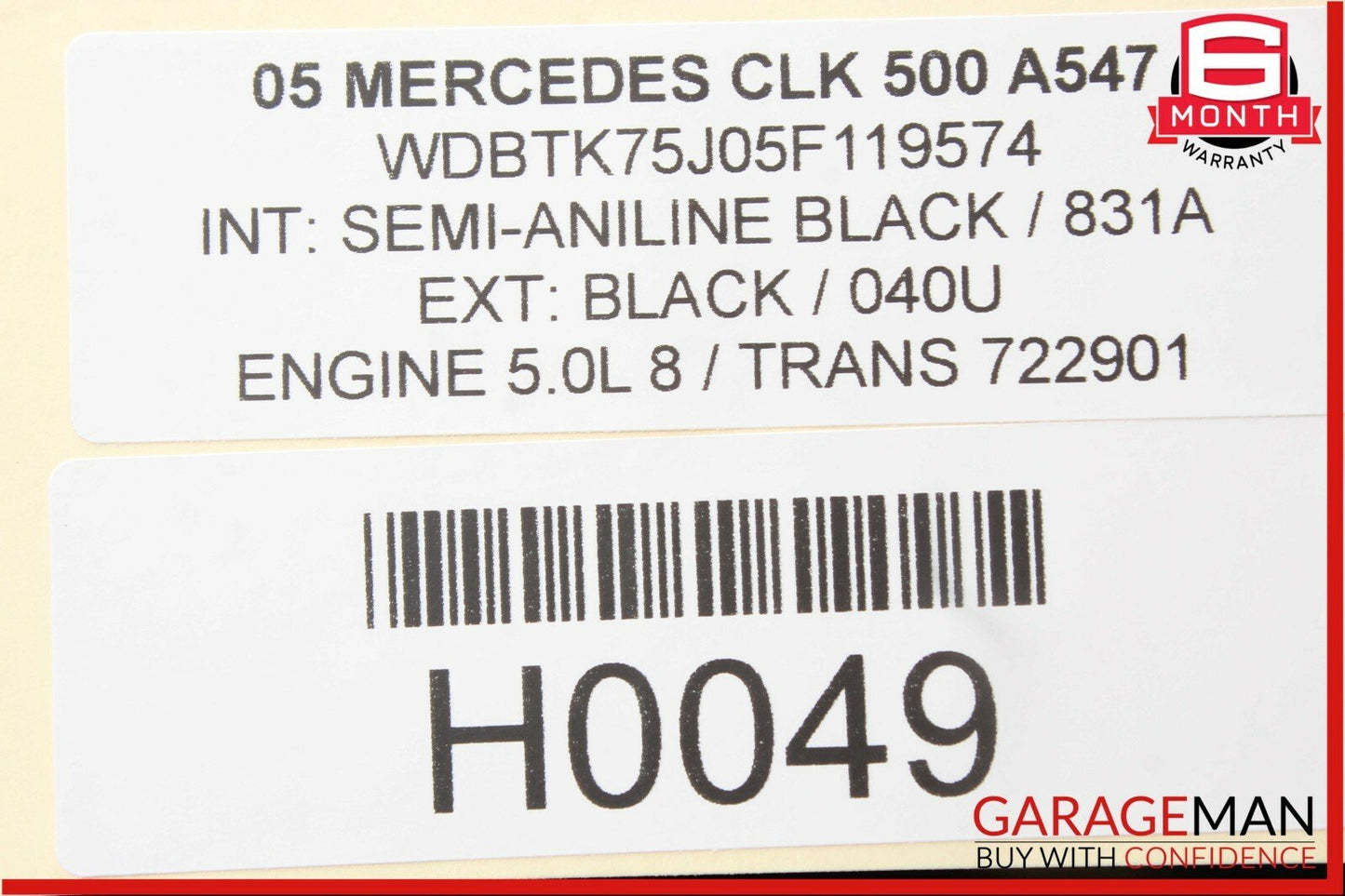 03-09 Mercedes W209 CLK500 Rear Center Console Subwoofer Assembly Black