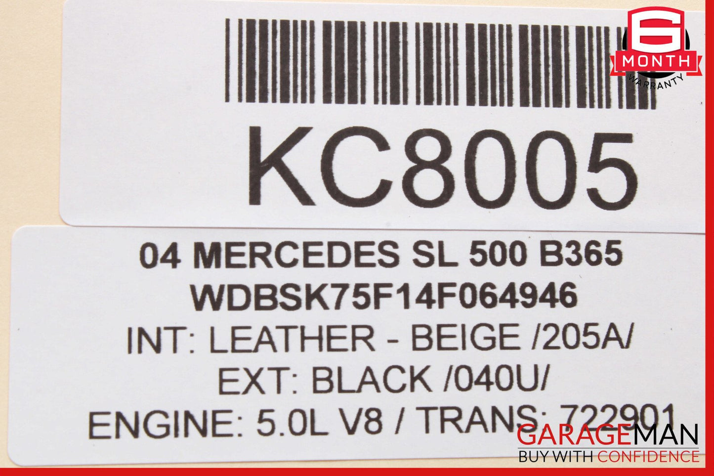 03-06 Mercedes R230 SL500 Front Right Door Keyless Go Entry Antenna Module OEM