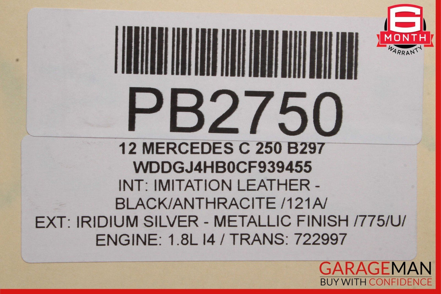 12-15 Mercedes C250 SLK250 7G AT Automatic Transmission Assembly 722.997 96k