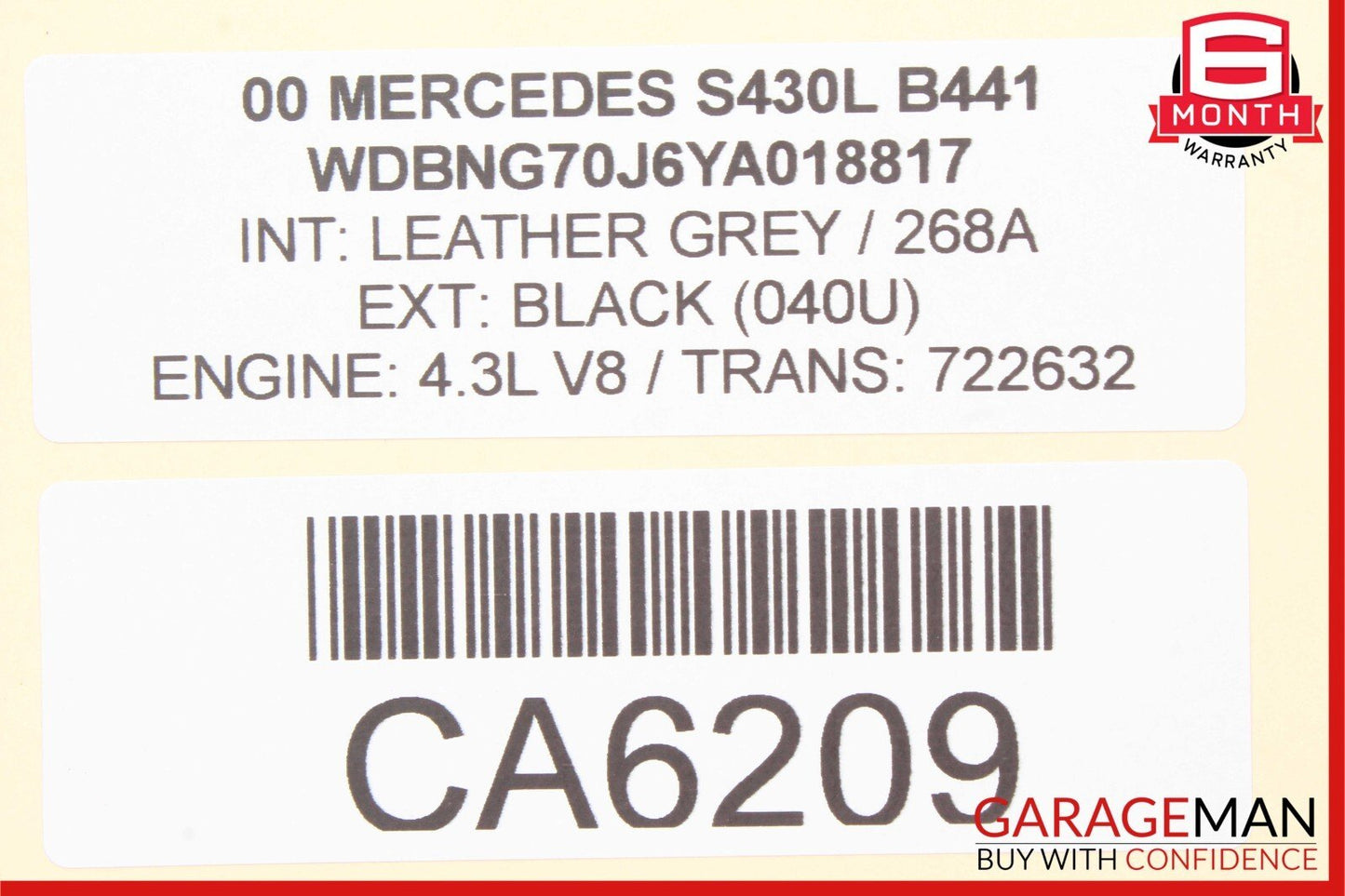 00-06 Mercedes W220 S430 S500 CL500 CL600 Front Right Side Exterior Door Handle