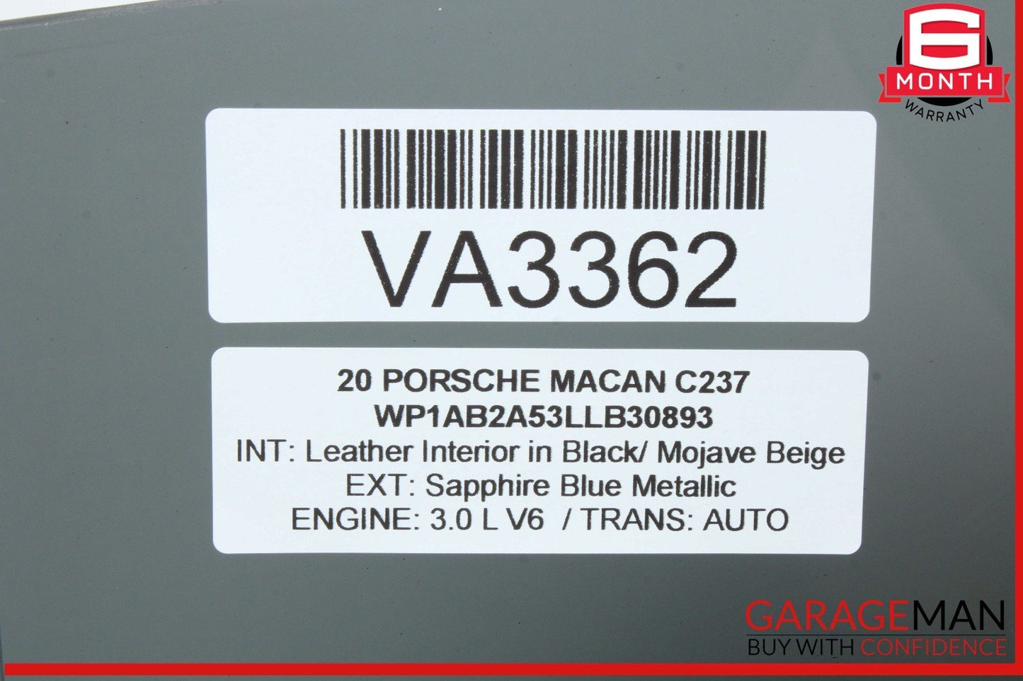 15-24 Porsche Macan 95B Rear Right Passenger Side Door Window Glass OEM