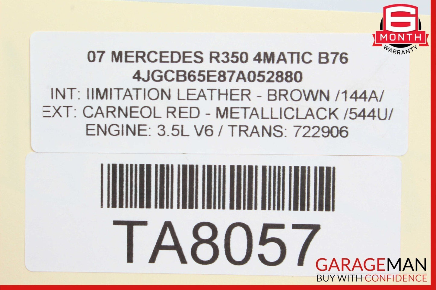 06-13 Mercedes W251 R350 R320 R500 Front Right Axle CV Drive Shaft Driveshaft