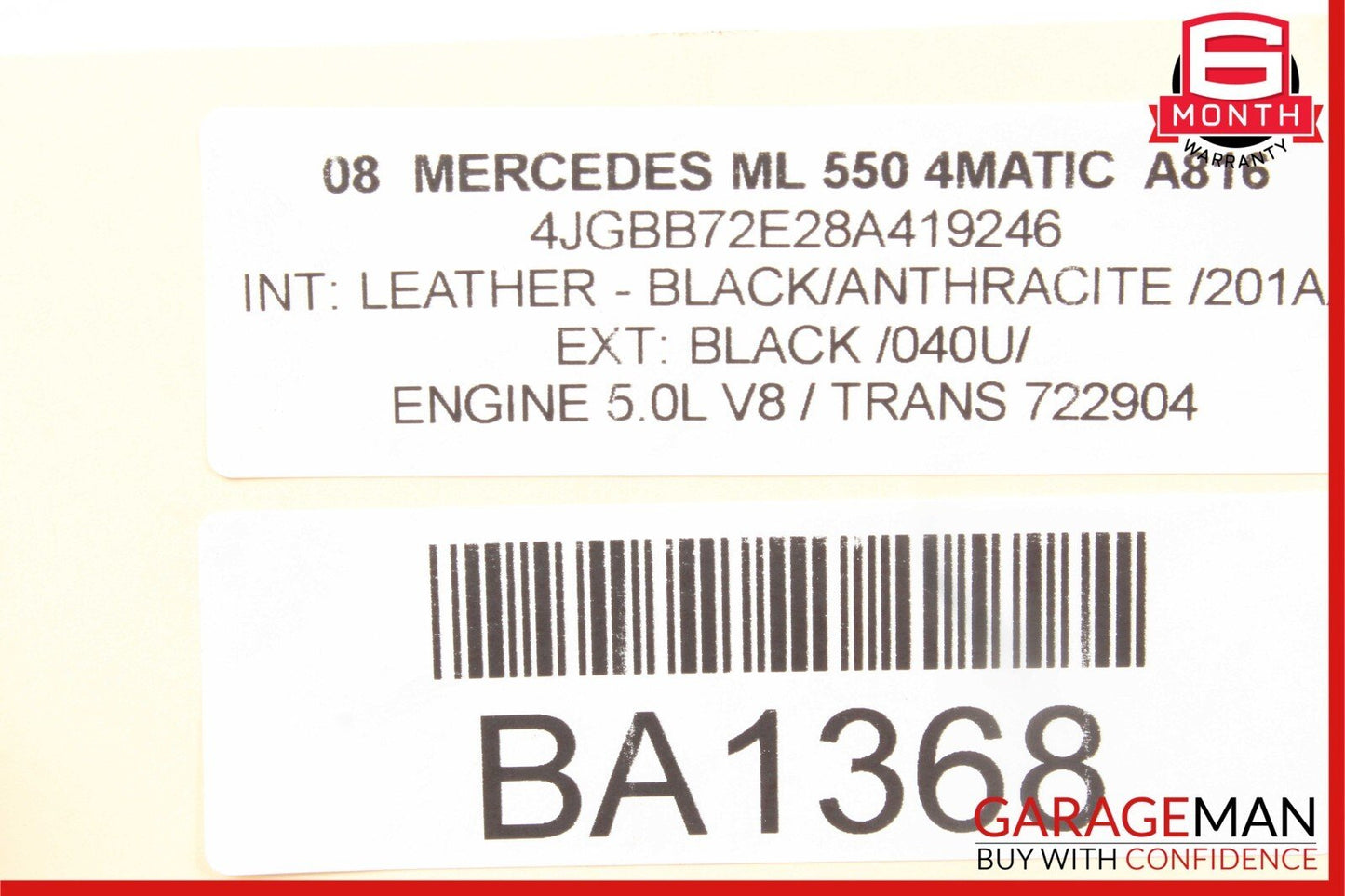 03-11 Mercedes W164 ML550 E350 AMG GL450 Front Right Side Seat Control Module