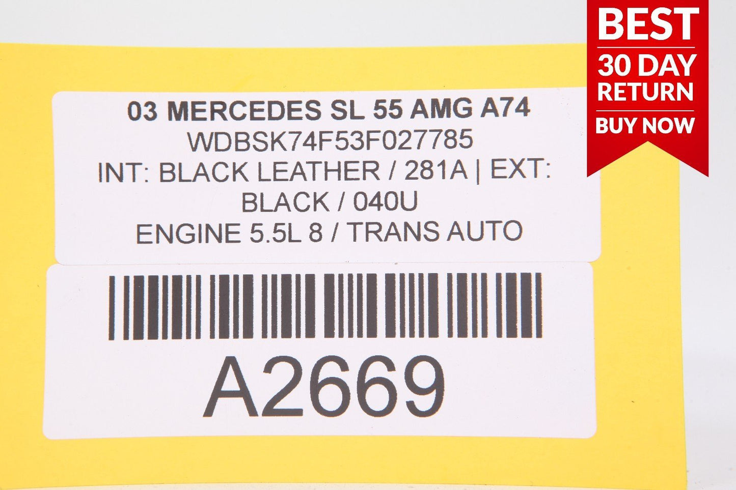03-06 MERCEDES R230 SL55 AMG REAR LEFT LUGGAGE BELT BOSE SPEAKER A74 OEM