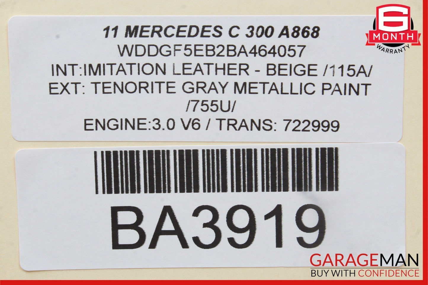 2011 Mercedes W204 C300 Speedometer Odometer Instrument Cluster Gauge OEM
