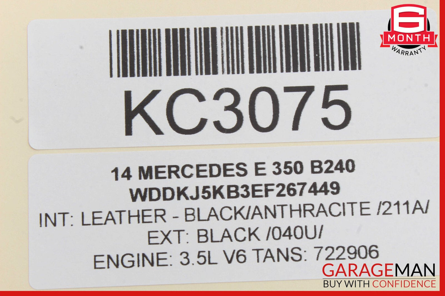 10-17 Mercedes W207 E350 Front Right Side Seat Belt Feeder Retractor OEM