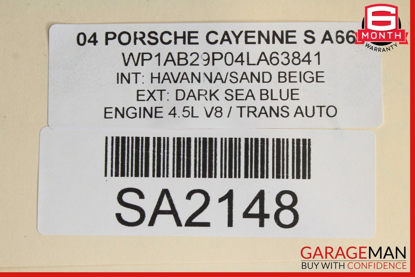 03-06 Porsche Cayenne 955 Rear Bumper Reinforcement Impact Crash Bar Assembly