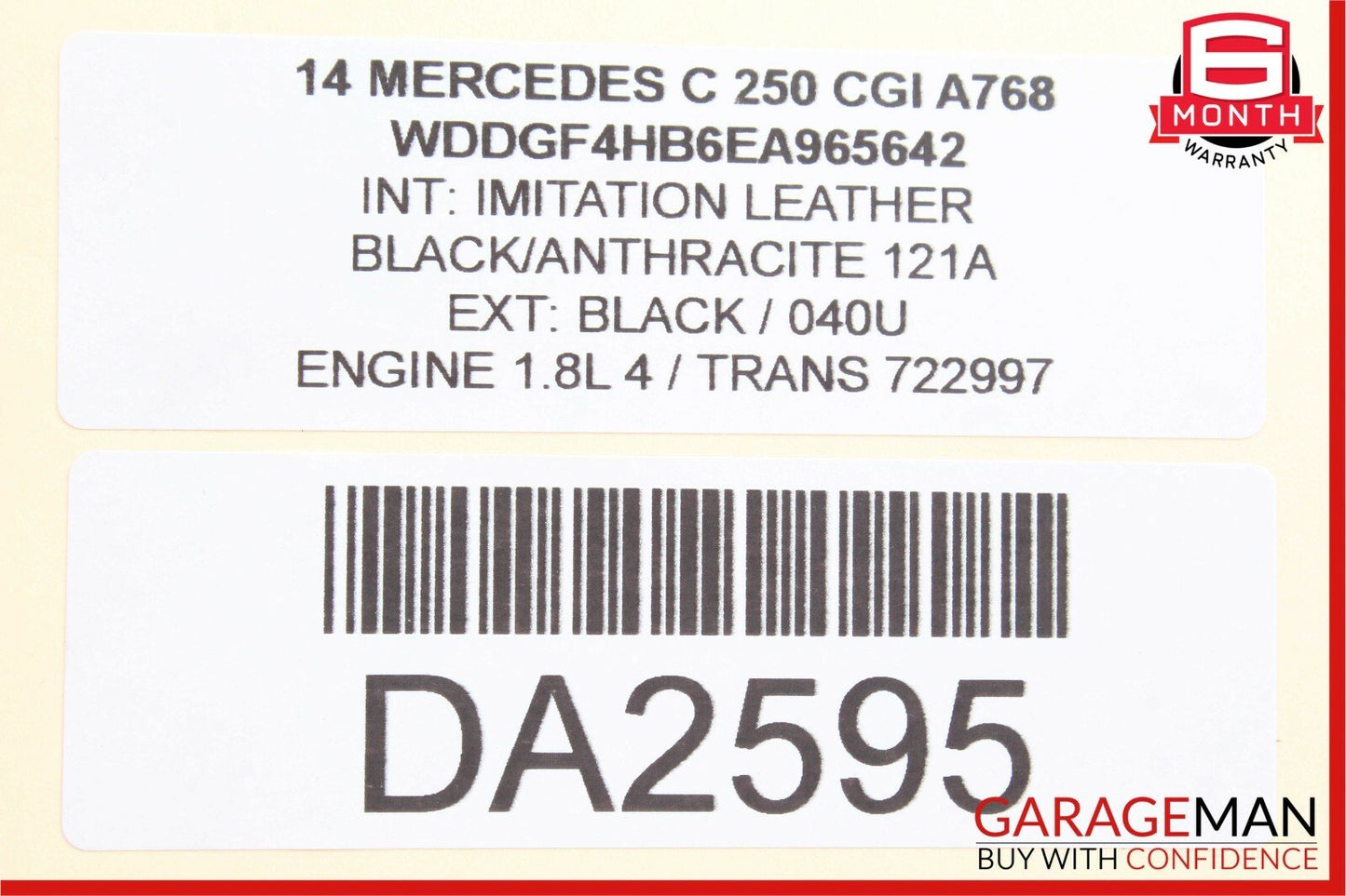 08-15 Mercedes W204 C250 C350 Rear Right Passenger Side Door Control Module OEM