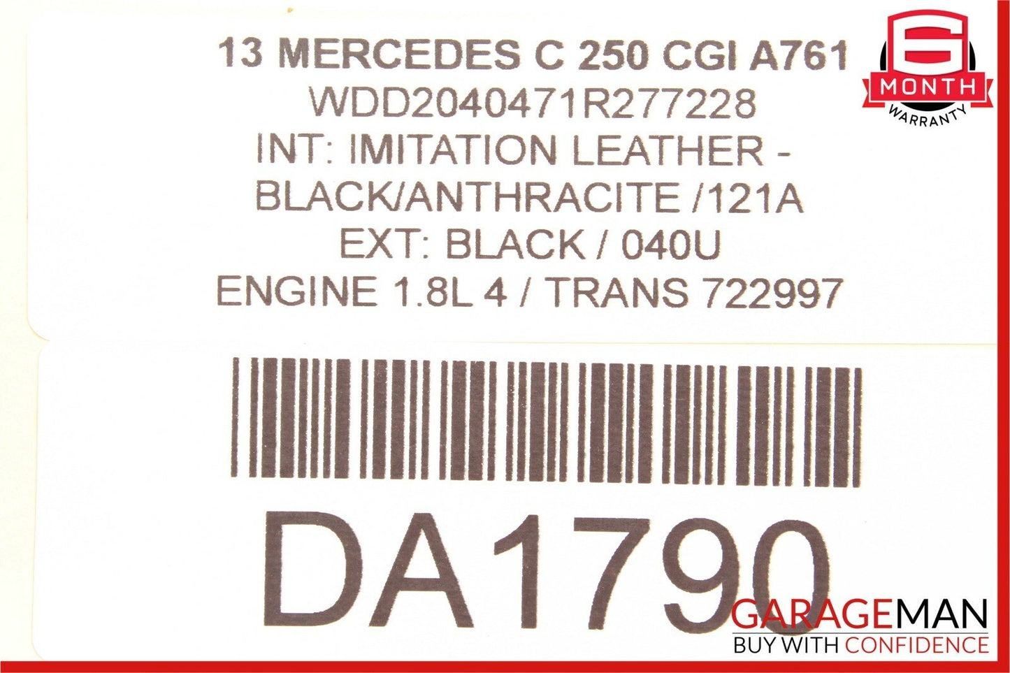 12-14 Mercedes W204 C300 C250 Sedan Right Passenger Exterior Door Handle Black