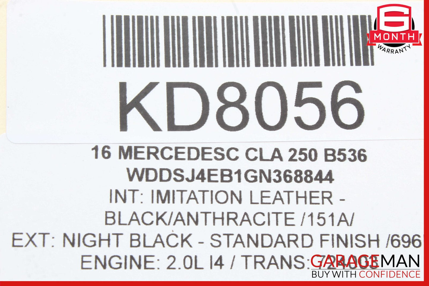 14-18 Mercedes W117 CLA250 Rear Right Exterior Door Handle Keyless Go