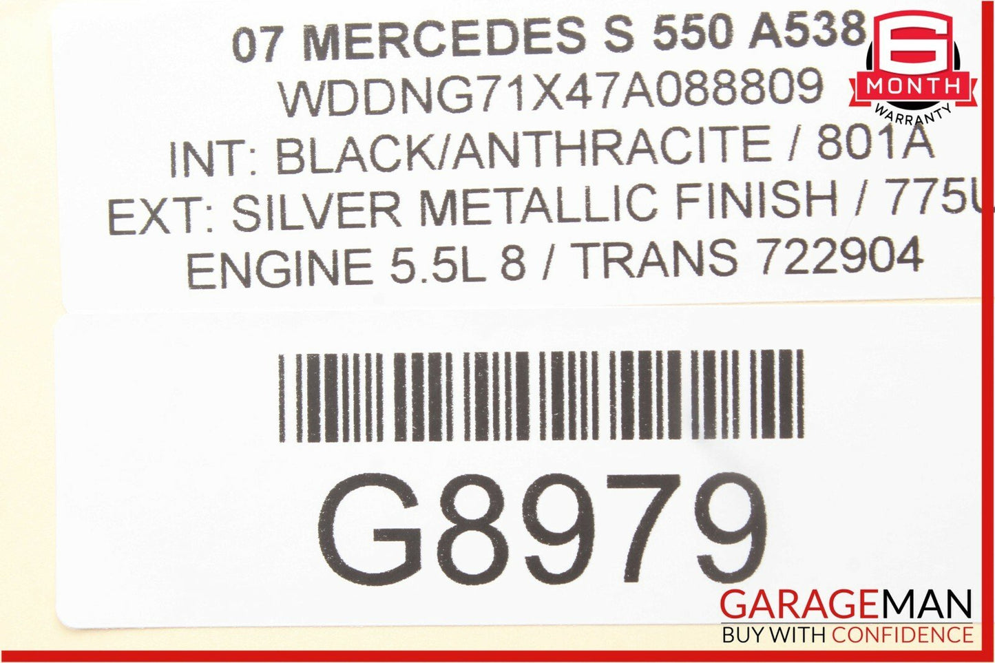 07-09 Mercedes W221 S550 S63 AMG Rear Door Computer Control Module Unit