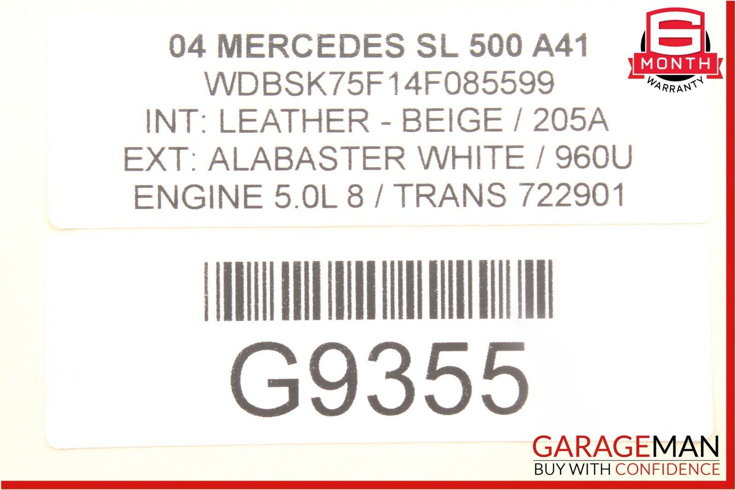 03-08 Mercedes R230 SL500 Front Right Side Seat Adjustment Control Switch