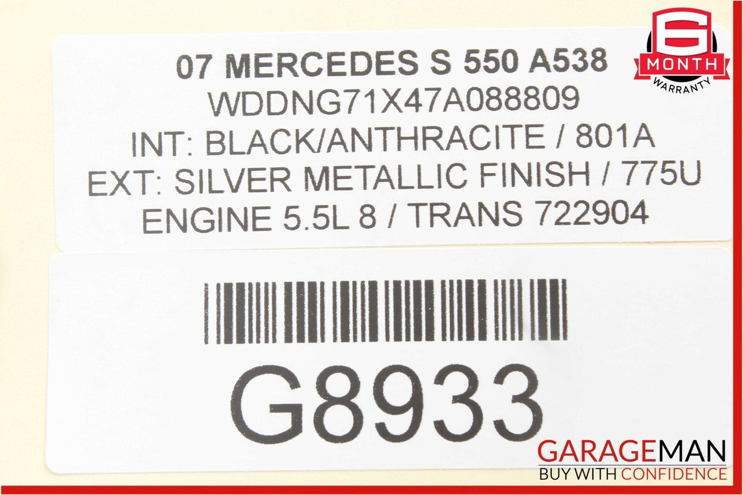 07-14 Mercedes W216 CL550 S550 S600 Rear Trunk Lid Lock Unlock Release Handle
