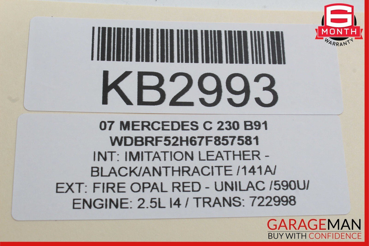 06-11 Mercedes C230 SLK300 E350 Engine Motor Brake Vacuum Pump 2722300565 OEM
