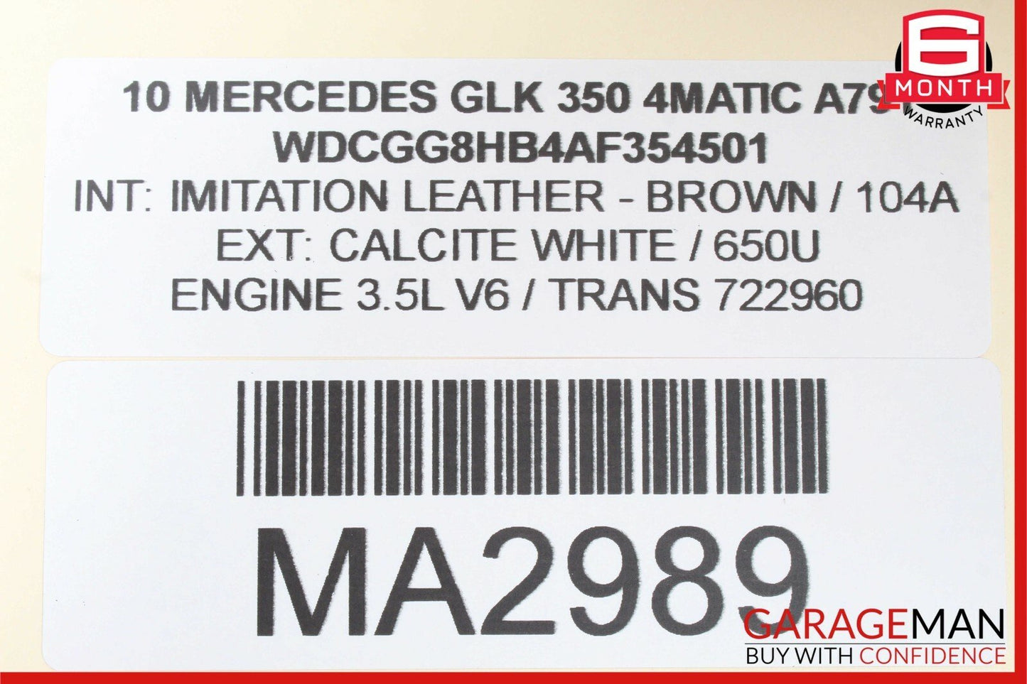 09-12 Mercedes X204 GLK350 C350 Rear Left Side Door Control Module Unit OEM