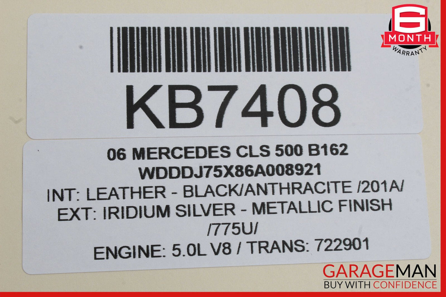 06-11 Mercedes W219 CLS500 CLS55 Rear Right Side Window Regulator Motor OEM