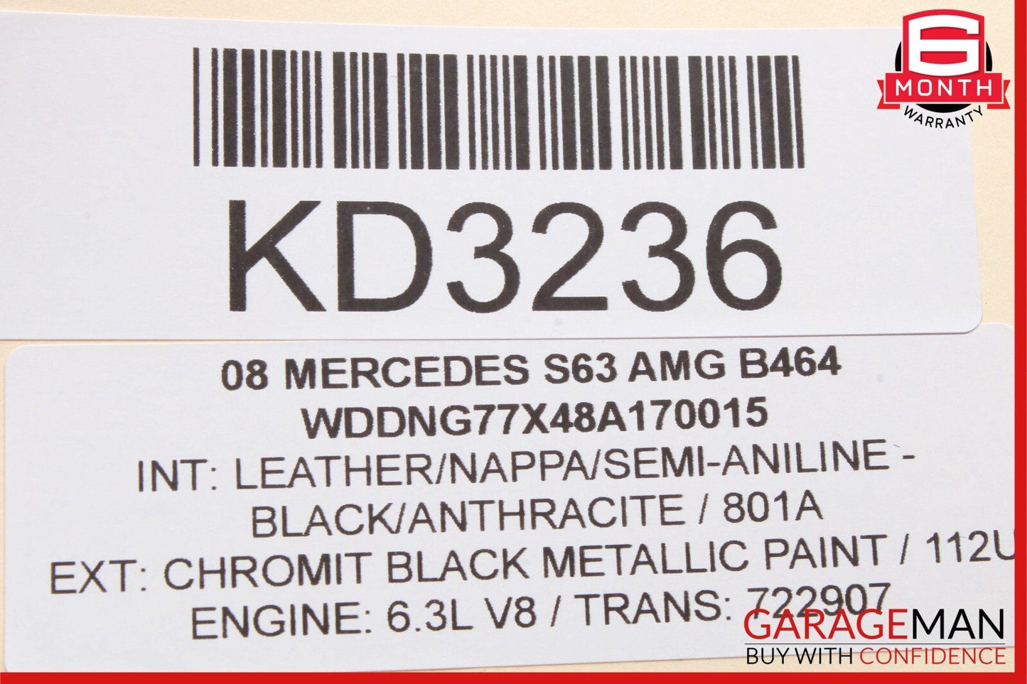 07-10 Mercedes W221 S63 AMG CL500 Front Right / Left Seat Contour Control Module