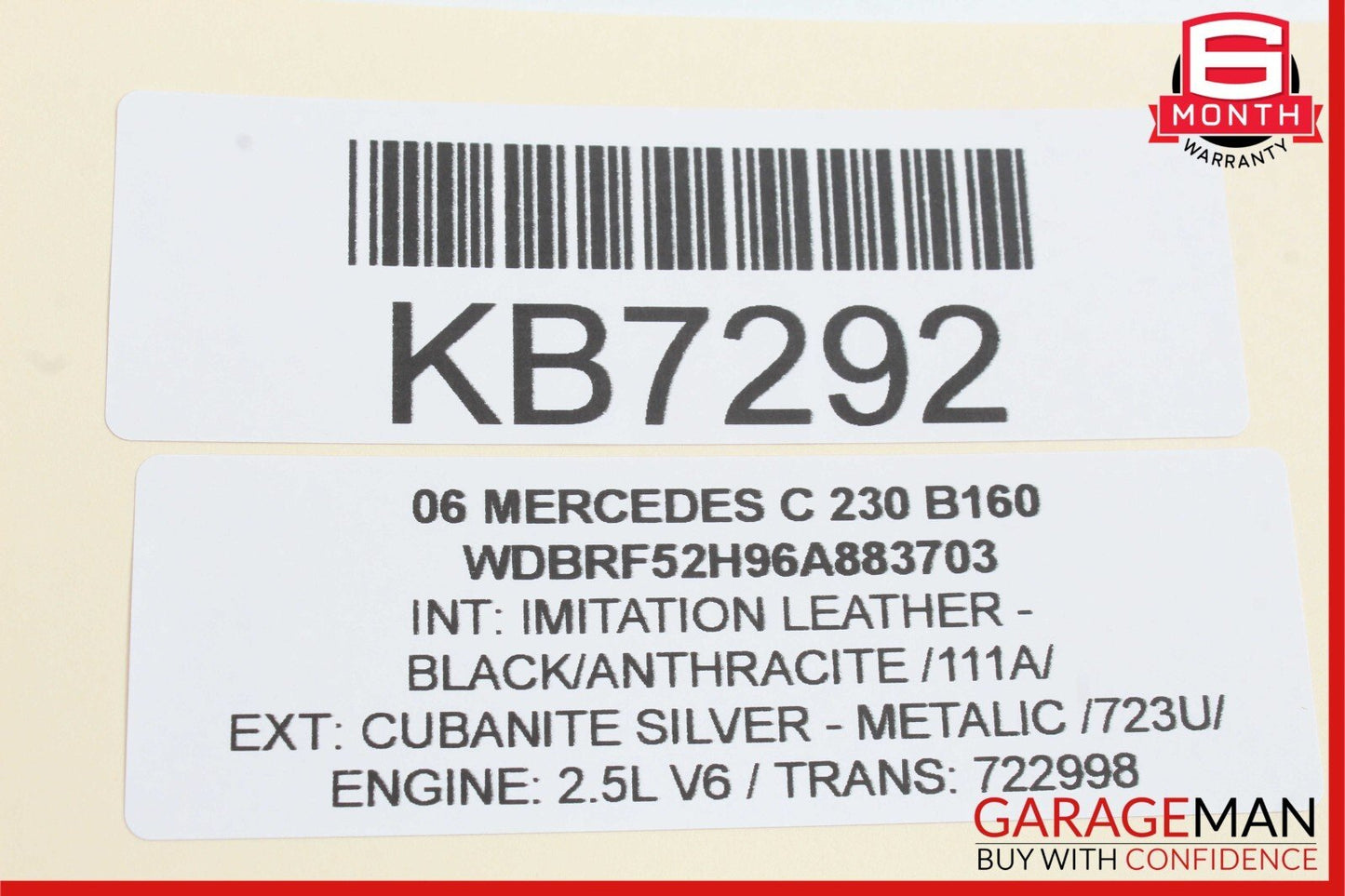 05-07 Mercedes W203 C230 C320 Front Right Exterior Door Handle Cubanite Silver