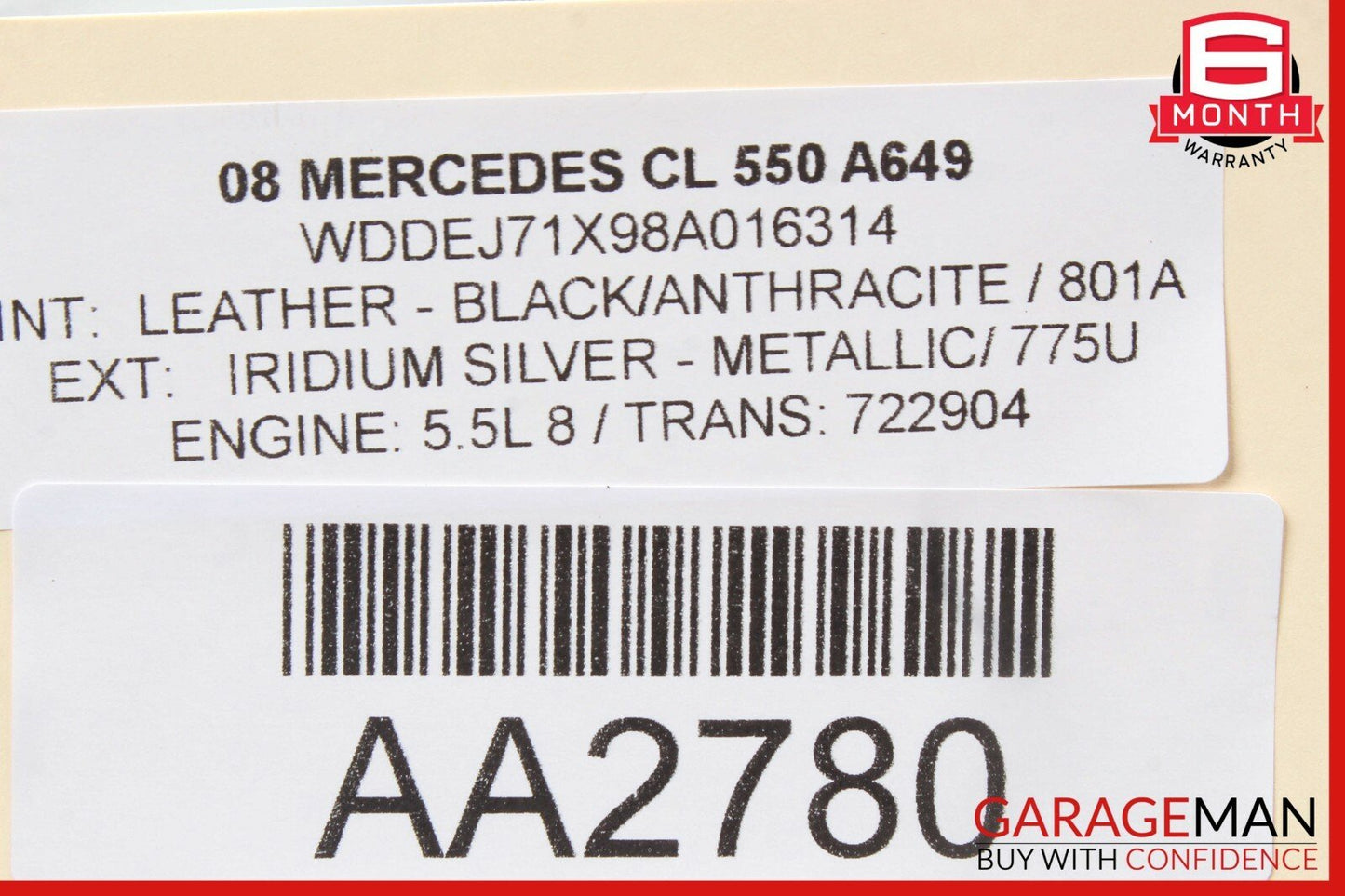 07-13 Mercedes W216 CL550 S550 Rear Diff Differential Carrier Support Bracket